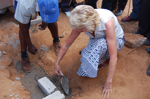 Otjimanangombe Clinic - brick laying ceremony